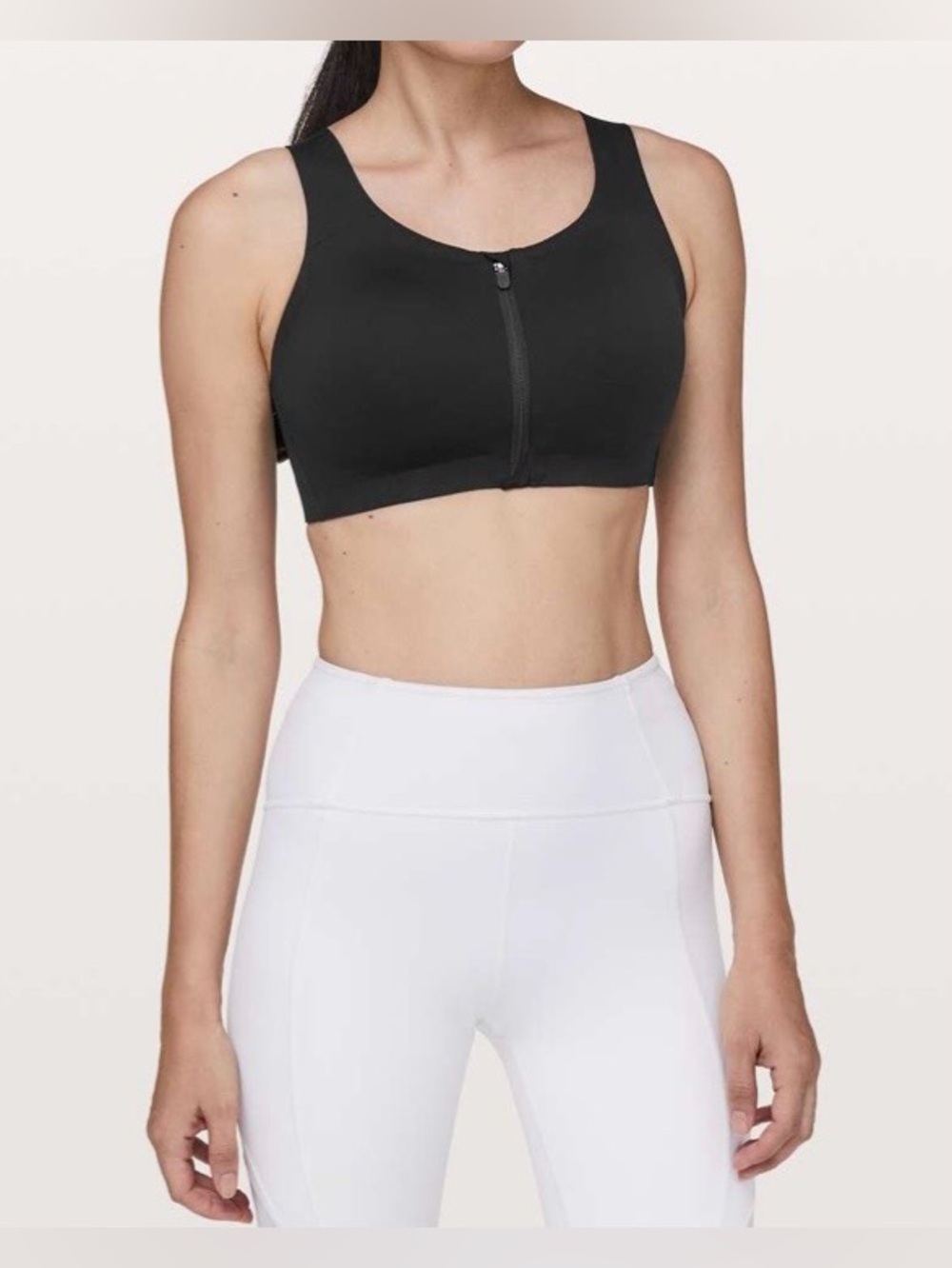 LULULEMON Black Zip Front Enlite Bra